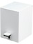 Beyaz Kare Pedallı Banyo Çöp Kovası 3 Lt 1