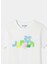 Beyaz Baskılı Kısa Kollu Kız Çocuk T-Shirt 3