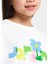 Beyaz Baskılı Kısa Kollu Kız Çocuk T-Shirt 6
