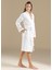 Derin Beyaz Bambu Unisex Bornoz 3