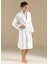 Derin Beyaz Bambu Unisex Bornoz 5