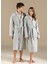 Vissana Natural Gri Unisex Bornoz 1