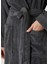 Terry Shawl Collar Antrasit %100 Pamuk Kadın Bornoz 2