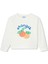 Beyaz Pike Örgü Işlemeli Kız Çocuk Sweatshirt 1