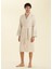 Derin Beyaz Bambu Unisex Bornoz 3