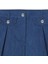 Mavi Pileli Denim Kız Çocuk Şort Etek 3