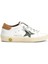 Beyaz Yıldız Patchli Unisex Çocuk Deri Sneaker 1