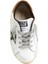 Beyaz Yıldız Patchli Unisex Çocuk Deri Sneaker 4