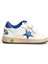 Beyaz Yıldız Patchli Unisex Çocuk Deri Sneaker 1