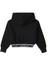 Siyah Kapüşonlu Kız Çocuk Crop Sweatshirt 2