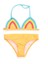 Maillot Turuncu Nakışlı Kız Çocuk Bikini Takımı 1