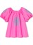 Pembe Balon Kollu Poplin Kız Çocuk Bluz 1