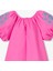 Pembe Balon Kollu Poplin Kız Çocuk Bluz 4