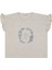 Yaz Buketi Gri Fırfırlı Kız Çocuk T-Shirt 1