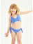 Claire Mavi Cut Out Detaylı Havlu Dokulu Kız Çocuk Bikini Takımı 3