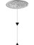Moonbloom Mat Siyah Alüminyum Sarkıt Avize 75 cm 1