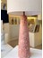 Tall Cone Pembe Traverten Abajur 2