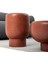 Ozooc Hafifletilmiş Beton Dikey Kırmızı Yan Sehpa 35 cm 3