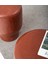 Ozooc Hafifletilmiş Beton Dikey Kırmızı Yan Sehpa 35 cm 4