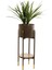 Çiroz Gold Kahverengi Metal Çiçeklik Saksılık 64 cm 2