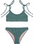 Camelia Yeşil Puantiye Desenli Kız Çocuk Bikini Takımı 1