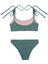 Camelia Yeşil Puantiye Desenli Kız Çocuk Bikini Takımı 2