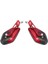 4 Adet Evrensel Motosiklet Dikiz Aynaları 360 Derece Rotasyon Motosiklet Scooter Yan Aynalar 8/10MM Siyah + Kırmızı (Yurt Dışından) 5