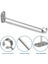 Tavan Montaj Braketi, Gardırop Boru Braketi, 25MM Çap, Gardırop Çubuğu Kolu Destek Tutucu Boru Flanş Soketi 4 Adet (300MM) (Yurt Dışından) 3