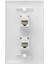 1 Paket 2 Port Ethernet Duvar Plakası, Cat6 Dişi - Dişi Duvar Jakı RJ45 Sıralı Bağlayıcı Duvar Çıkışı, Beyaz (Yurt Dışından) 5