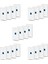 20X Cat6 Ethernet Duvar Plakası Çıkışı 1 Port RJ45 Ağ Dişi - Dişi Duvar Çoğaltıcı Jack Plakası Beyaz ve Mavi (Yurt Dışından) 1