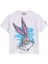 Beyaz Baskılı Kısa Kollu Kız Çocuk T-Shirt 1