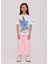 Beyaz Baskılı Kısa Kollu Kız Çocuk T-Shirt 5