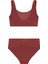 Amelia Bordo Cut Out Detaylı Havlu Dokulu Kız Çocuk Bikini Takımı 2