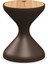 Bells Java Kahverengi Teak Tablalı Alüminyum Yan Sehpa 40 x 50 cm 1