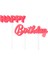 Happy Birthday Temalı Pembe Akrilik Pasta Süsü 1