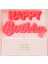 Happy Birthday Temalı Pembe Akrilik Pasta Süsü 2