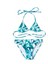 Maldive Beyaz Kız Çocuk Bikini Takımı 1
