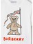 Cedar Thomas Bear Baskılı Beyaz Pamuklu Kısa Kollu Unisex Çocuk T-Shirt 5