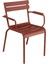 Luxembourg Red Ochre Bordo Metal Kolçaklı Sandalye 1