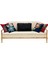 Sofa Corduroy Bej Masif Ahşap Kanepe 4