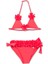 Kırmızı Boyundan Bağlama Kız Çocuk Bikini Takımı 1