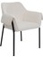 Armrest Bess Krem Polyester Sandalye 5