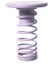 Twist Lila Ahşap Tablalı Metal Tabure 1