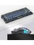 Mercury K1 Lite+M2 Şeffaf Siyah Kablosuz Rgb Işıklı Mekanik Gaming Klavye ve Optik Mouse Seti 5