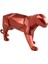Panther Kırmızı Porselen Heykel 3