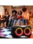 T9PRO Işıklı Karaoke Partybox Ipx5 Kablosuz Ses Bombası Siyah Çift Mikrofonlu Bluetooth Hoparlör 3