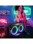 T9PRO Işıklı Karaoke Partybox Ipx5 Kablosuz Ses Bombası Siyah Çift Mikrofonlu Bluetooth Hoparlör 5