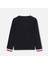 Lacivert Pamuklu Erkek Çocuk Polo Yaka Sweatshirt 2