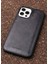 iPhone 15 Logo Detaylı Antrasit Deri Kılıf 2