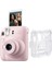 Instax Mini 12 Pembe Fotoğraf Makinesi + Şeffaf Kılıf Seti 1